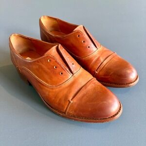 Ariat Two24 Bailen Leather Slip On Oxfords | Size 8.5 | Cognac Brown